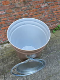 65 liter dekselvat conische coating bruin