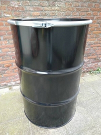 200 liter dekselvat zwart