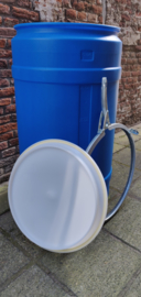 110 liter plastic vat (witte deksel)