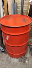 340 liter dekselvat oranje (gebruikt)