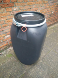 Plastic 60 liter plat model zwart