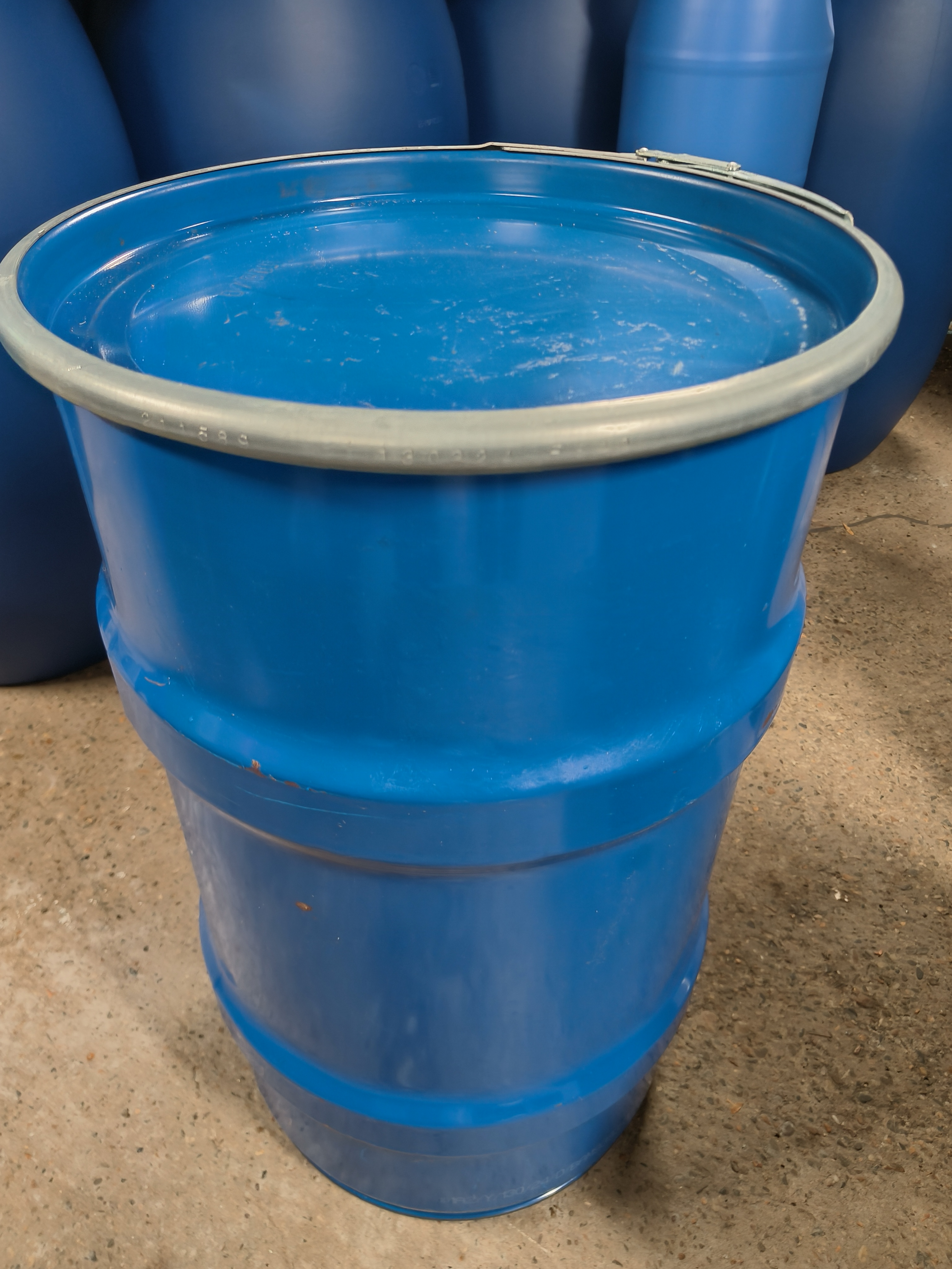 120 liter dekselvat blauw