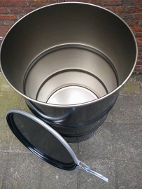 200 liter dekselvat zwart