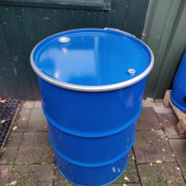 200 liter dekselvat blauw