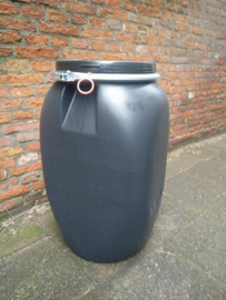 Plastic 60 liter plat model zwart