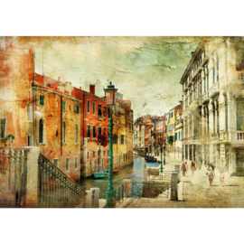 Fotobehang poster 0257 venetie gondels italie