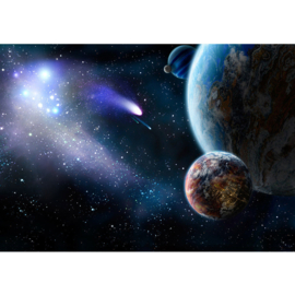 Fotobehang poster 0232 wereld aarde planeet planeten meteoriet ruimte