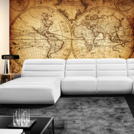 Fotobehang poster 0076 atlas werledkaart vintage