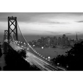 Fotobehang 1010 Skyline brug golden gate bridge san fransisco  zwart wit