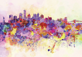 Fotobehang 3406 USA New York schilderij bont
