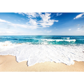 Fotobehang poster 3263 golven strand zee schuim