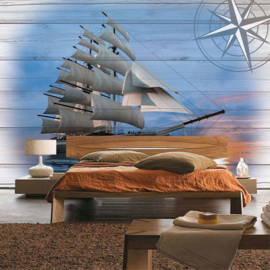 Fotobehang poster 3183 boot galjoen zeilboot zeilschip sailing