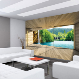 Fotobehang poster 2914 balkon waterval