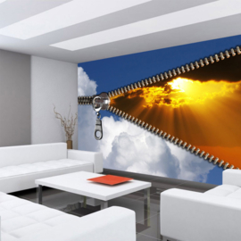 Fotobehang poster 2701 rits zonsondergang wolken zon lucht