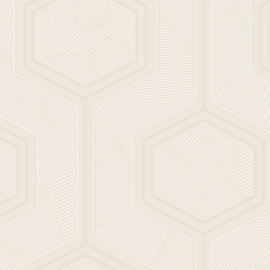 Z12851 hexagon grafisch warm wit