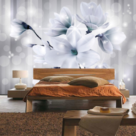 Fotobehsang poster 1285 bloemen magnolia parels