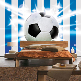 Fotobehang poster 1037 kinderkamer sport voetbal blauw wit zwolle