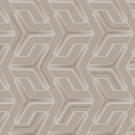 Z12807 grafisch grijs bruin
