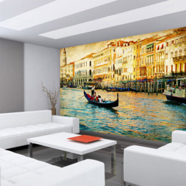 Fotobehang poster 0240 italie venetie gondel