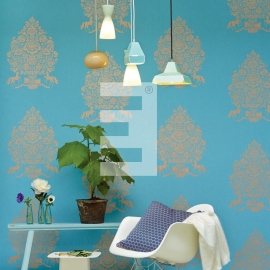 Eijffinger pip studio 341052 bloem aqua blauw