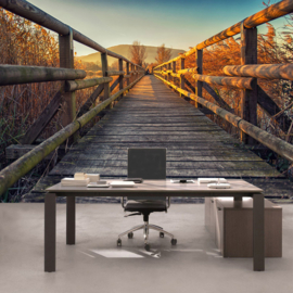 Fotobehang poster 0175 houten loopbrug steiger