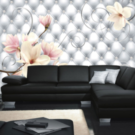 Fotobehang poster 0950 bloemen chesterfield knopen kussen