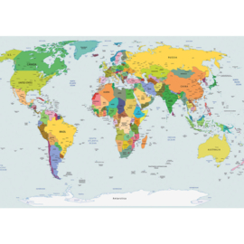 Fotobehang 2474 wereldkaart landkaart