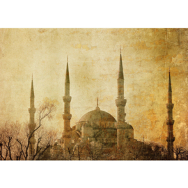Fotobehang poster 0267 turkije istanbul moskee minaret