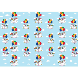Fotobehang poster 4470 kinderkamer unicorn ballon