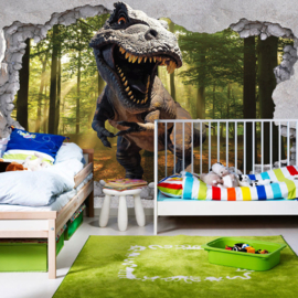 Fotobehang poster 4332 dino jurassic beton bos