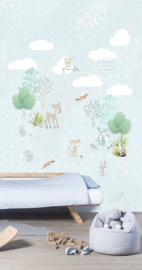 Kay & Liv ink7046 forest friends blauw hert bos