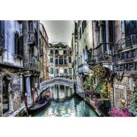 Fotobehang 2374 Italie Venetie gondel waterweg brug