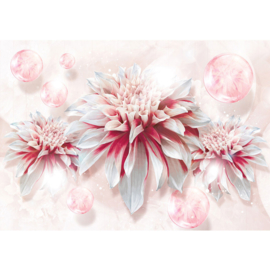 Fotobehang poster 2682 bloemen rozen kunst roos roze