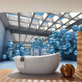 Fotobehang 3247 ballon kunst abstract architectuur blauw