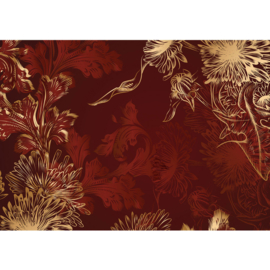 Fotobehang poster 1560 bloemen abstrakt schilderij