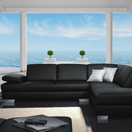 Fotobehang poster 2951 balkon zee blauwe lucht