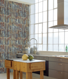 Dutch Trilogy FD24064 metallic look blauw roest bruin