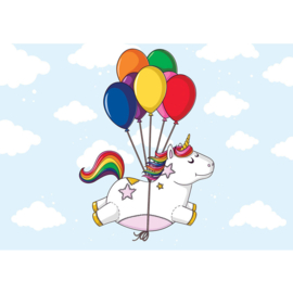 Fotobehang  poster 4466 unicorn ballon