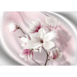 Fotbehang poster 1750 bloemen planten wit magnolia