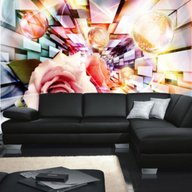 Fotobehang poster 0991 bloemen rozen abstract