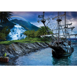 Fotobehang poster 3005 boot galjoen zee zeilboot zeilschip sailing