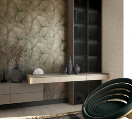 34513 blad groen zilver metallic