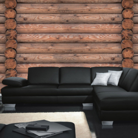 Fotobehang poster 1234 hout balken bruin