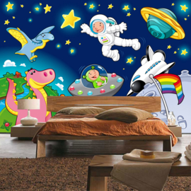 Fotobehang poster 0089 kinderkamer ruimte space