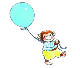 NW Sweet collection baby 5001b monkey with a balloon aap
