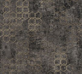 New walls 374246 zeshoek hexagon goud antarciet