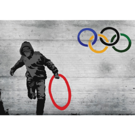 Fotobehang muur olympisch hoody 1266
