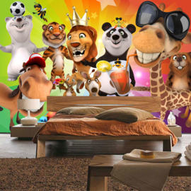 Fotobehang poster 0088 kinderkamer jungle dieren zoo
