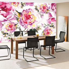 Fotobehang 527 bloem schilderij 400 x 280