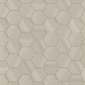 Z12828 grafisch hexagon creme